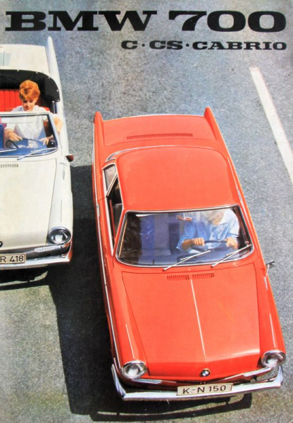 BMW 700 C Cabrio Modelprogram 1962 Carbrochure (10117)